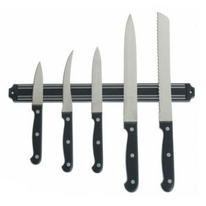 WHITE LABEL - ensemble de 5 couteaux avec support aimanté - Barre À Couteaux Aimantée