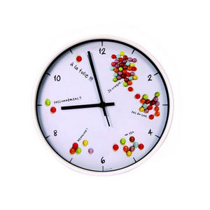 WHITE LABEL - horloge gourmande bonbons - Pendule Murale