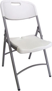 GECKO - chaise pliante blanche en résine 50,5x60x88cm - Chaise Pliante