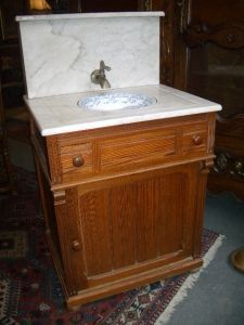 Antiquités Anne & Thierry - meuble toilette - Lavabo Sur Piétement