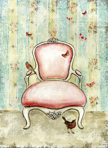 APOLONY - le fauteuil rose - Tableau Décoratif