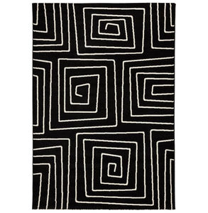 Tapis pour gamelle for Sale avec l'œuvre « Motif de fondu géométrique  moderne avec schéma de couleurs monochromatique de noir » de l'artiste  nocap82