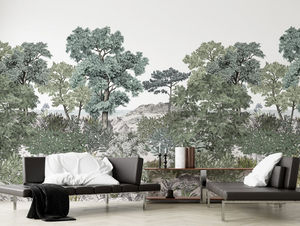 ISIDORE LEROY - forêt de bretagne grise - Papier Peint Panoramique