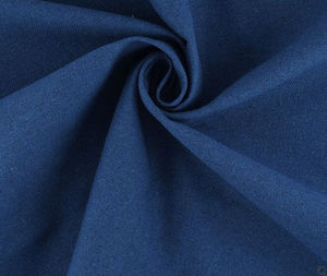MONDIAL Tissus - demi natté bleu - Tissu D'ameublement