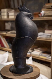 EMMANUEL OGER - chevalier arthur - Sculpture Animalière