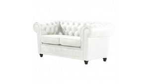 mobilier moss - liverpool blanc - Canapé Chesterfield