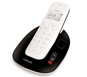 LOGICOM - tlphone rpondeur dect manta 155t - noir/blanc - Téléphone