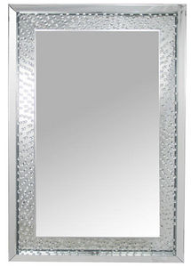 WHITE LABEL - miroir ultra chic avec contour design diamant - Miroir
