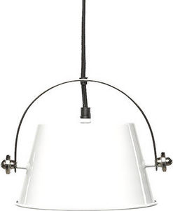 Simla - grande suspension indus en métal blanc - Suspension