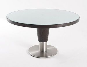 Abode Interiors - round glass dining table - Table Basse Ronde