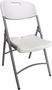 Chaise pliante-GECKO-Chaise pliante blanche en  résine 50,5x60x88cm
