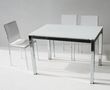 Table de repas rectangulaire-WHITE LABEL-Table repas extensible MAJESTIC 130 x 80 cm en ver