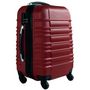 Valise à roulettes-WHITE LABEL-Lot de 4 valises bagage ABS bordeaux