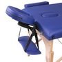 Table de massage-WHITE LABEL-Table De Massage Pliante 3 Zones bleu