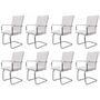 Chaise-WHITE LABEL-8 chaises de salle à manger blanches