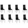 Chaise-WHITE LABEL-8 Chaises de salle a manger noires