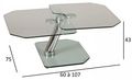 Table basse forme originale-WHITE LABEL-Table basse FLY double plateaux