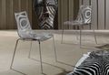 Chaise-WHITE LABEL-Lot de 2 chaises design TRIBAL transparente et tau