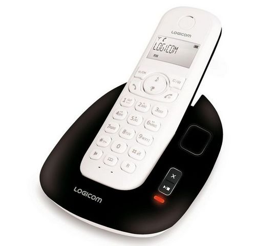LOGICOM - Téléphone-LOGICOM-Tlphone rpondeur DECT Manta 155T - noir/blanc