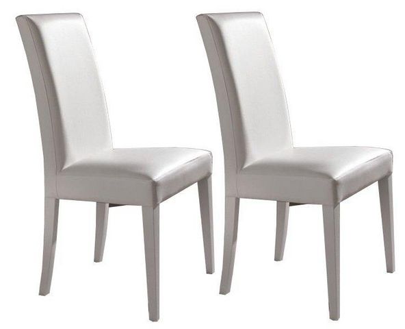 WHITE LABEL - Chaise-WHITE LABEL-Lot de 2 chaises design italienne VERTIGO LUX en s