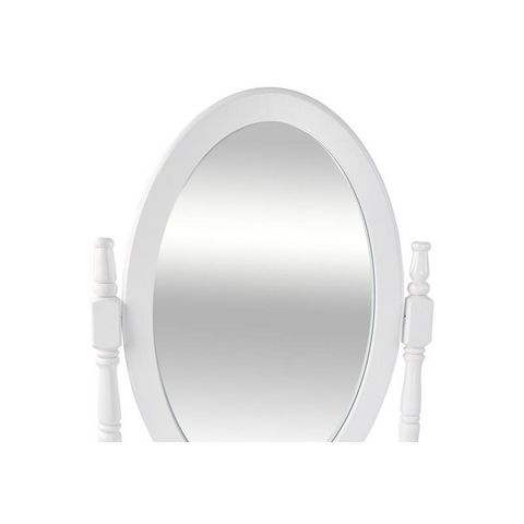 WHITE LABEL - Coiffeuse-WHITE LABEL-Coiffeuse avec tabouret et miroir