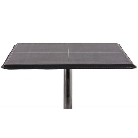 WHITE LABEL - Mange debout-WHITE LABEL-Table haute de bar avec repose-pied noir