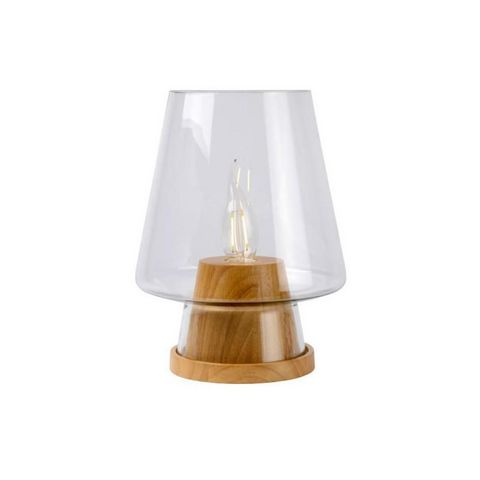 LUCIDE - Lampe à poser-LUCIDE-Lampe de table Glenn moderne bois