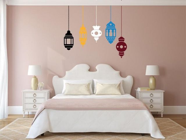 WHITE LABEL - Sticker-WHITE LABEL-Sticker 5 Lampes Mauresques multi couleurs
