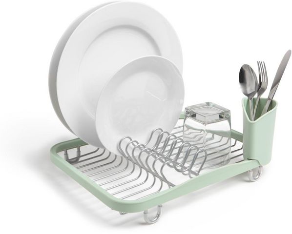 Umbra - Egouttoir-Umbra-Egouttoir vaisselle avec Porte ustensiles amovible