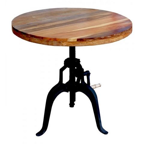 Mathi Design - Table bistrot réglable-Mathi Design-Table réglable Manivelle 90