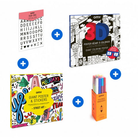 OMY - Cahier de coloriage-OMY-Kit 8 - 12 ans
