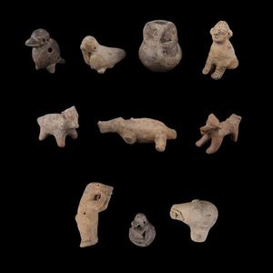 Expertissim - lot de dix animaux en terre cuite. colombie, tumac - Pre Columbian Object
