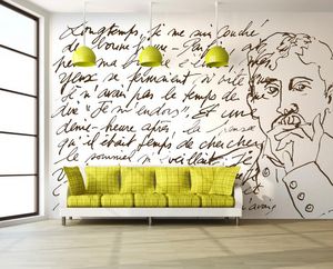 IN CREATION - proust sur blanc - Panoramic Wallpaper