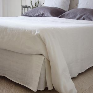 MAISON D'ETE - cache sommier lin lavé blanc - Bedskirt