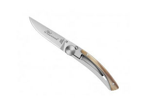 CLAUDE DOZORME - corne claire - Folding Knife