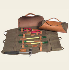 Mufti - havana leather roll-up toolkit - Tool Bag
