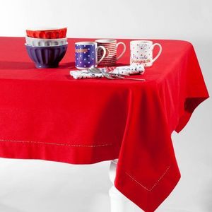 MAISONS DU MONDE - nappe unie rouge 170x310 - Rectangular Tablecloth
