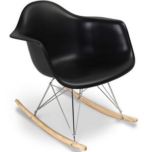 WHITE LABEL - rocking chair inspiration eames - Rocking Chair
