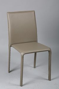 WHITE LABEL - chaise diva en pvc taupe - Chair