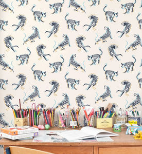 ISIDORE LEROY - mini tigres - Children's Wallpaper