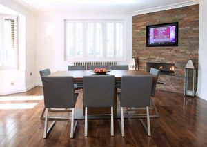 Russell Hutton Fine Interiors - painted and walnut bespoke kitchen, leeds, west yo - Dining Room