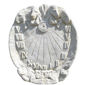DECO GRANIT - cadran solaire en pierre blanche reconstituée 65x4 - Sundial
