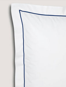 GREIGE - bourdon passepoil bleu - Pillowcase