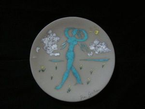 SYLVIA POWELL DECORATIVE ARTS - la belle bleue - Decorative Platter