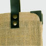 Handbag-JOVENS-Cabas en jute et cuir 