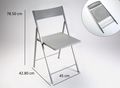 Folding chair-WHITE LABEL-BELFORT Lot de 4 chaises pliantes argent