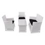 Garden furniture set-WHITE LABEL-Salon de jardin blanc complet