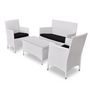 Garden furniture set-WHITE LABEL-Salon de jardin blanc complet