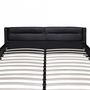 Double bed-WHITE LABEL-Lit cuir 180 x 200 cm noir et blanc
