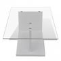 Rectangular coffee table-WHITE LABEL-Table basse design blanche verre